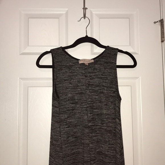 Sleeveless Grey T-Shirt Dress - Picture 3 of 5